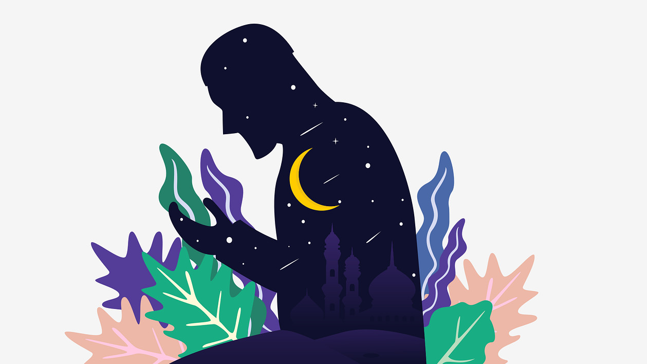 Ilustrasi Shalat Tahajud.