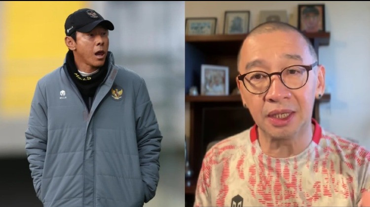Pelatih Timnas Indonesia, Shin Tae-yong dan Coach Justin.