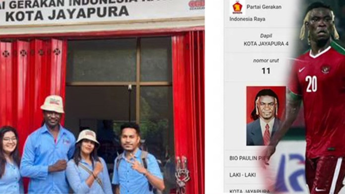 Kolase foto Bio Paulin maju jadi caleg Gerindra untuk Kota Jayapura.