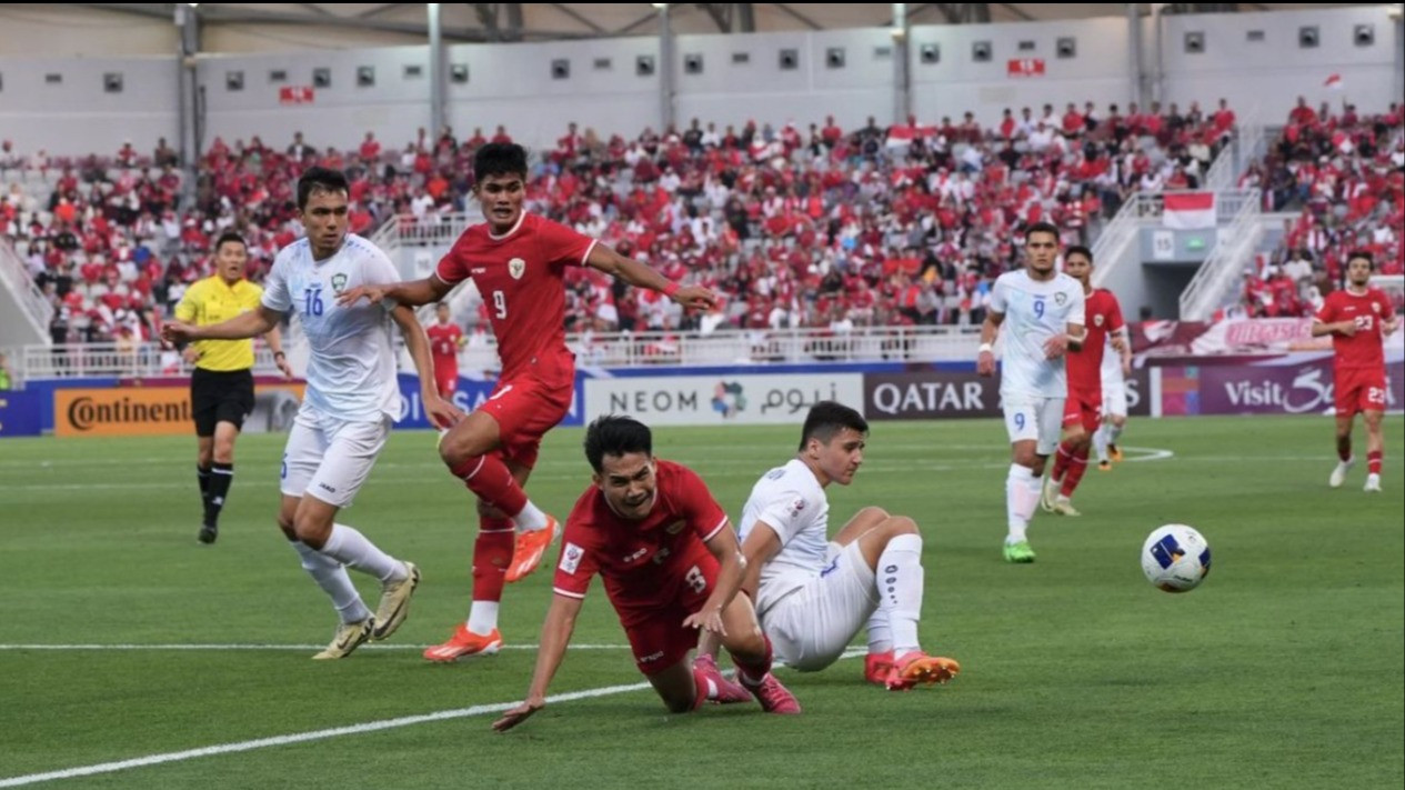 Timnas Indonesia U-23 vs Uzbekistan U-23 di laga semifinal Piala Asia U-23 2024.