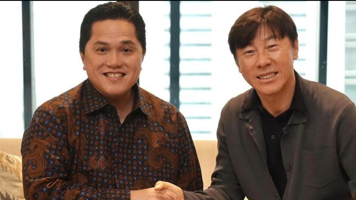 Erick Thohir dan Shin Tae-yong