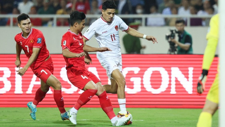 Timnas Indonesia dan Vietnam saat berlaga