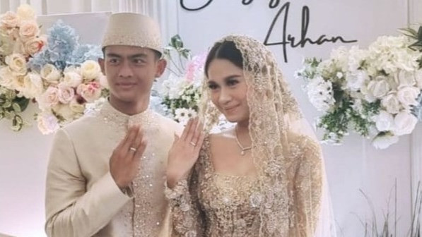 Foto pernikahan Pratama Arhan dan Azizah Salsha