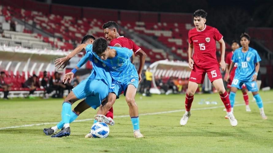 Timnas Indonesia U-17 menghadapi India