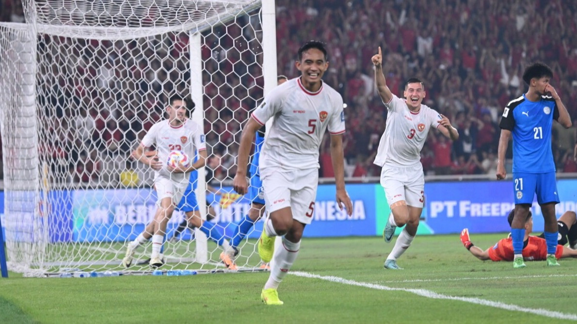 Timnas Indonesia ketika menghadapi Filipina