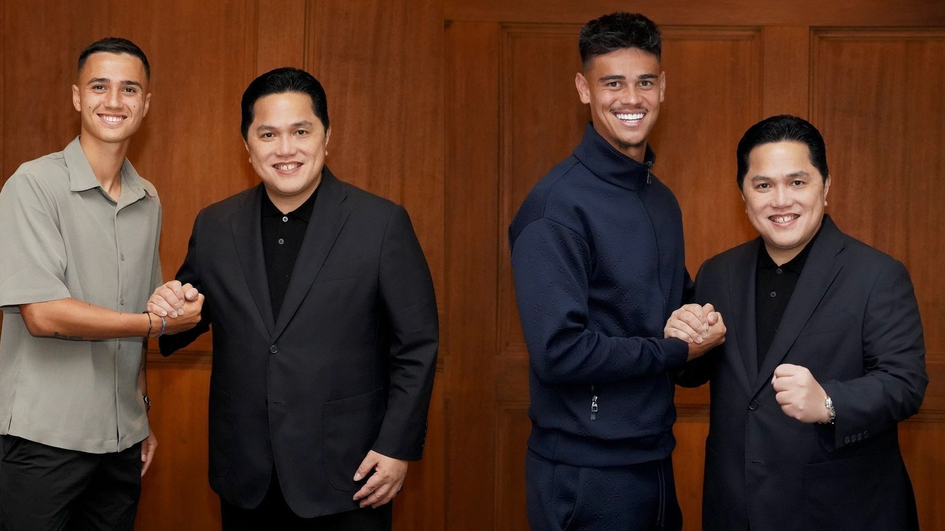 Erick Thohir bersama Eliano Reijnders dan Mees Hilgers