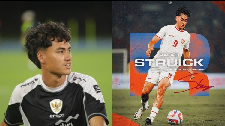 Striker Timnas Indonesia Rafael Struick gabung Brisbane Roar