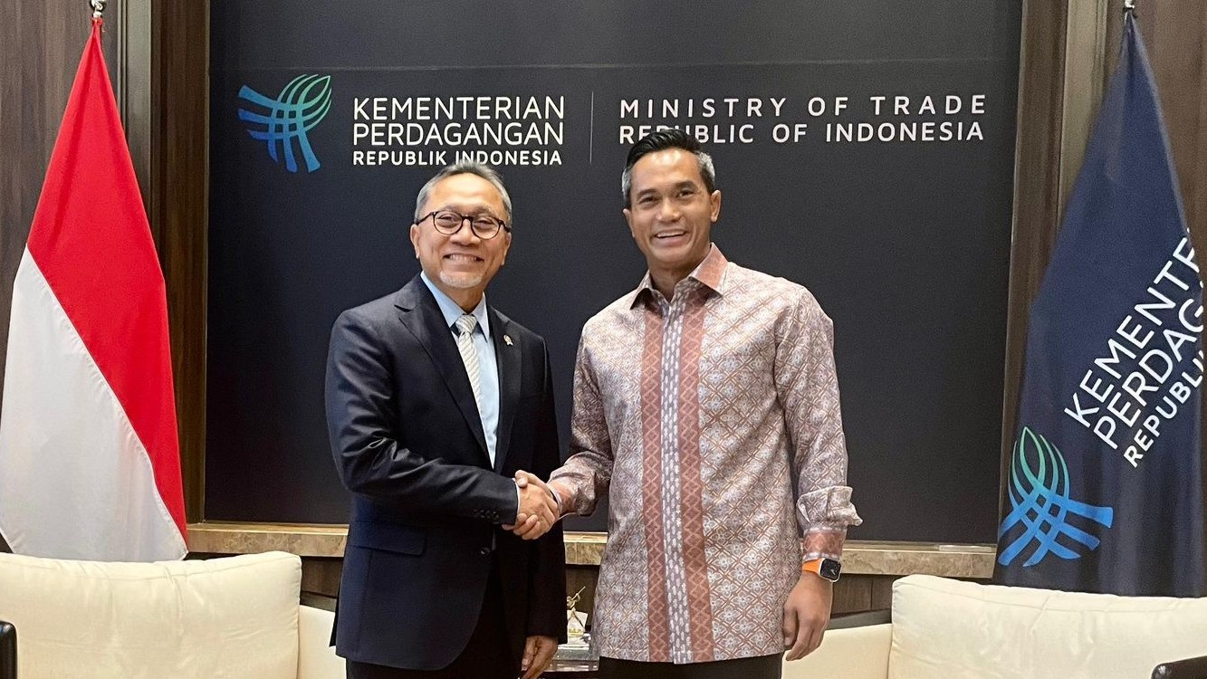 Ketua Umum Kadin Indonesia, Anindya Bakrie, bertemu dengan Menteri Perdagangan Zulkifli Hasan atau Zulhas.