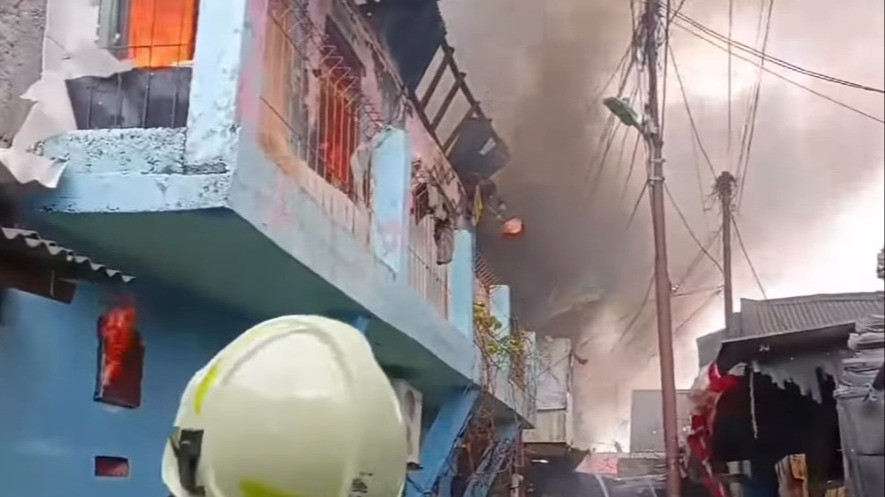 kondisi rumah tinggal di Cipinang, Jakarta Timur, kebakaran