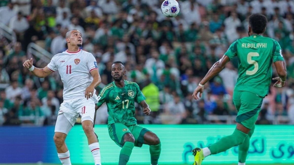 Timnas Indonesia ketika menghadapi Arab Saudi