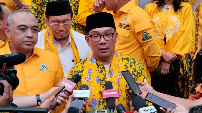 Bakal Calon Gubernur Jakarta, Ridwan Kamil di DPD Golkar Jakarta