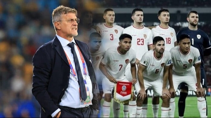 kolase foto pelatih Bahrain Dragan Talajic dan Timnas Indonesia