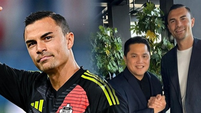 Emil Audero bersama Erick Thohir