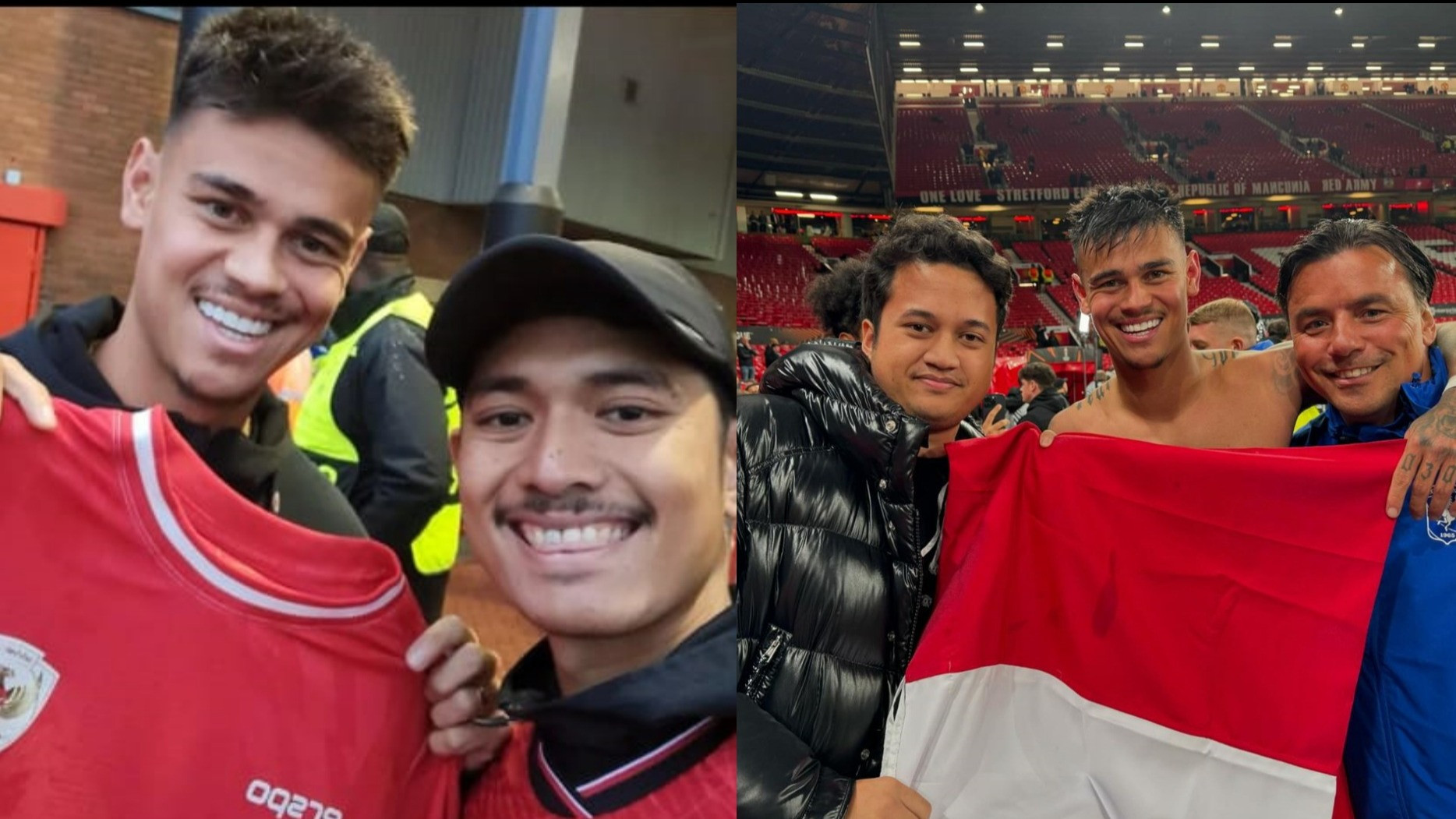 Mees Hilgers Foto dengan Suporter Timnas Indonesia di Old Trafford