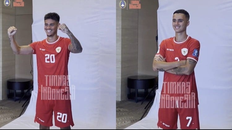 Mees Hilgers dan Eliano Reijnders Pakai Jersey Timnas Indonesia Usai Resmi Jadi WNI