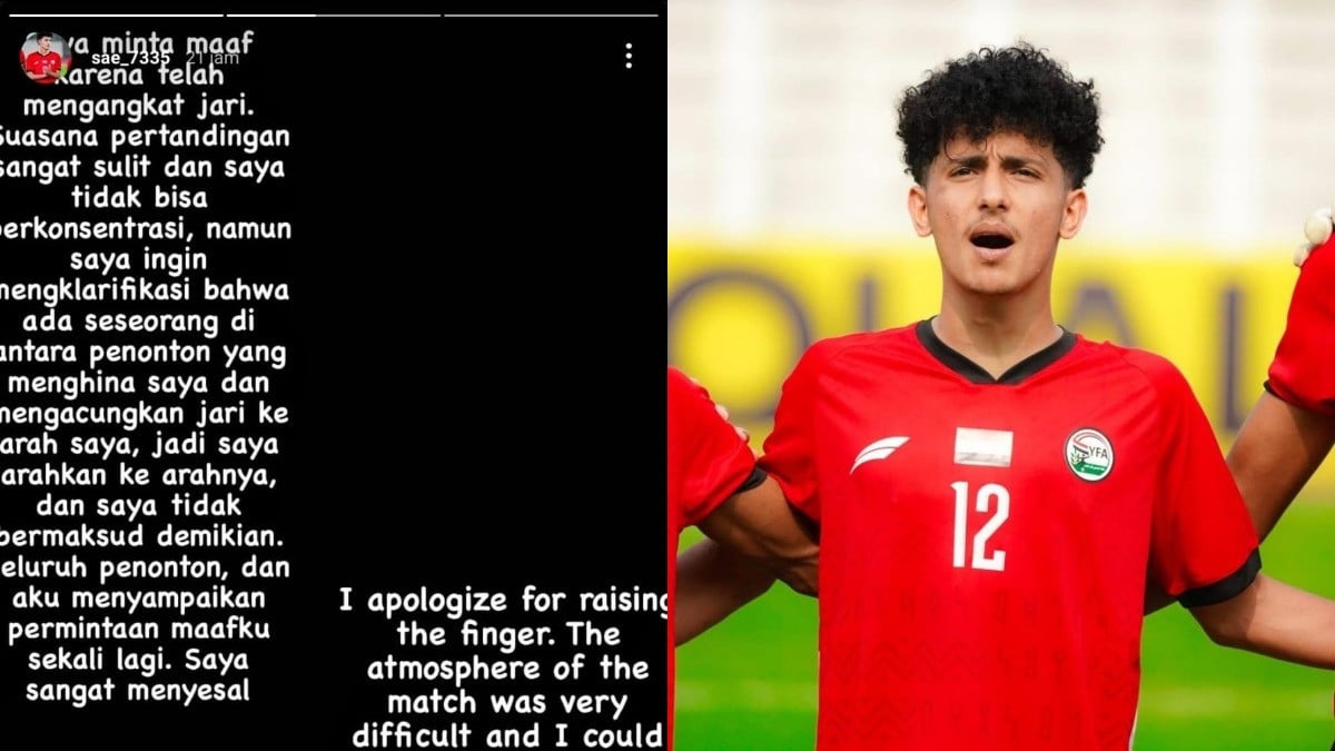 Pemain Yaman, Saeed Abdullah Al-Shaban minta maaf usai laga melawan Timnas Indonesia U-20