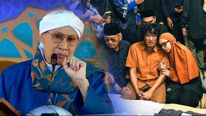 Kolase foto Buya Yahya - keluarga Marissa Haque