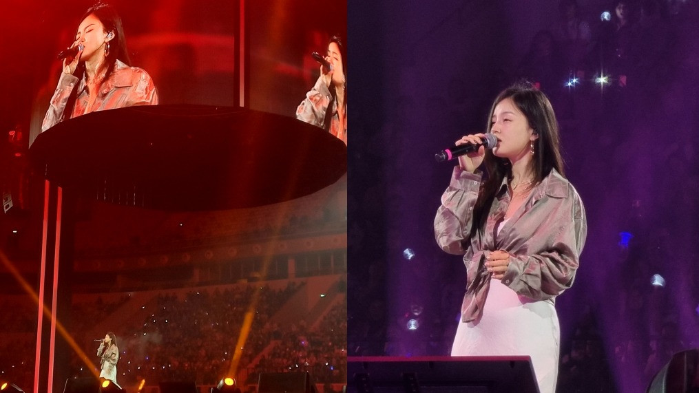 Lee Hi di City Camp 2024, Indonesia Arena, Senayan, Sabtu (5/10/2024).