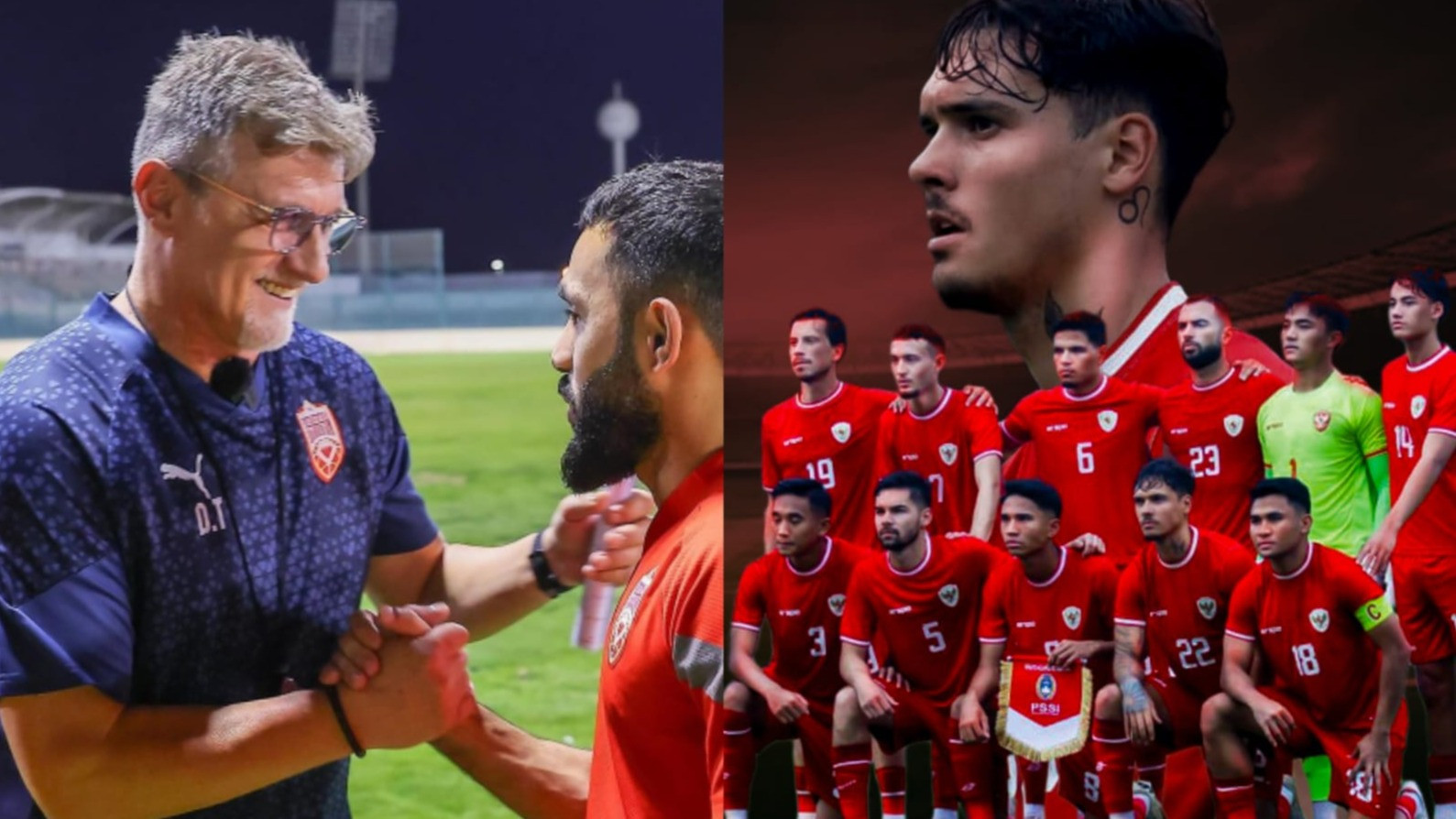 Pelatih Bahrain Dragan Talajic dan Timnas Indonesia