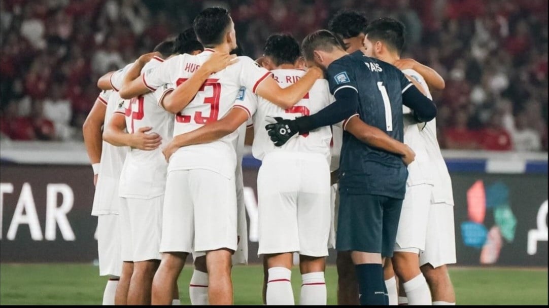 Timnas Indonesia sebelum pertandingan