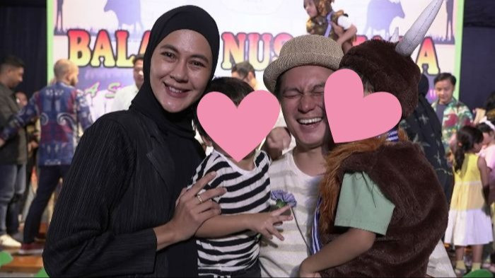 Potret Baim Wong, Paula Verhoeven, dan Kedua anaknya