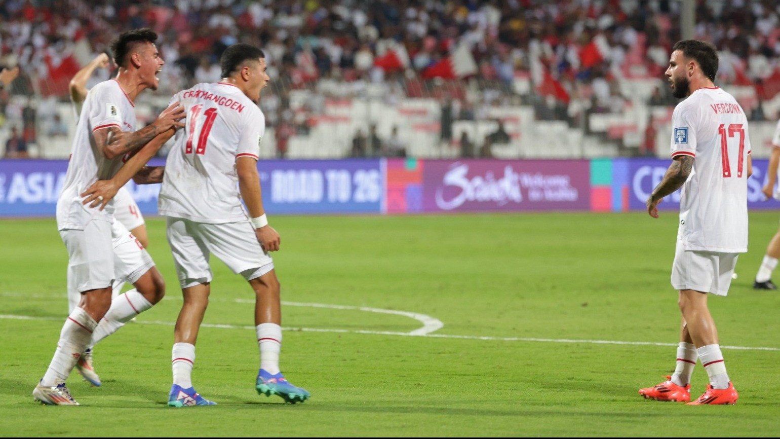 Selebrasi Ragnar Oratmangoen Usai Cetak Gol Buat Timnas Indonesia di Kualifikasi Piala Dunia 2026