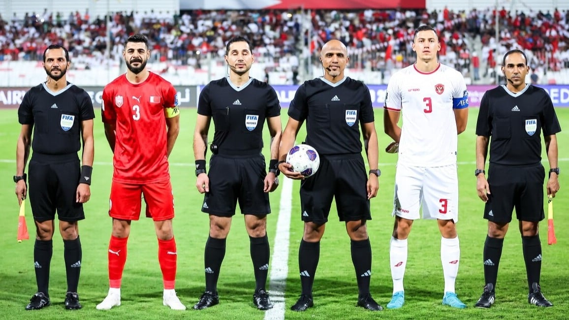 Timnas Indonesia dirugikan dalam laga kontra Bahrain karena keputusan wasit Ahmed Al-Kaf