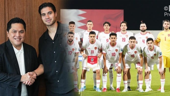 Erick Thohir, Kevin Diks, dan pemain Timnas Indonesia