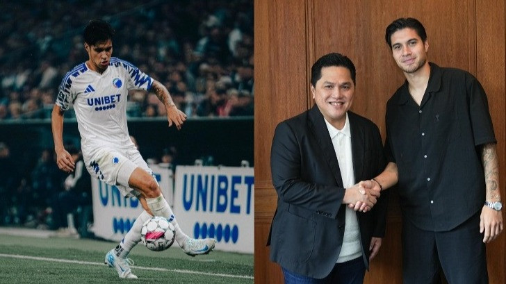 Kevin Diks saat bertemu dengan Ketua Umum PSSI, Erick Thohir.