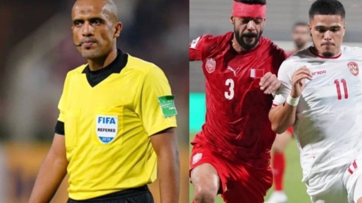 Wasit asal Oman, Ahmed Al Kaf yang memimpin laga Bahrain vs Timnas Indonesia.