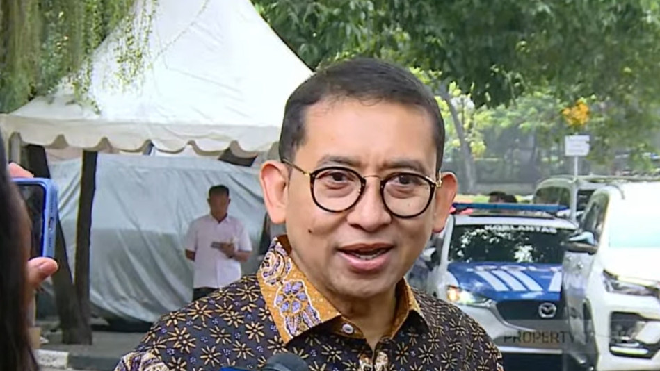 Fadli Zon saat mengunjungi kediaman Prabowo Subianto di Jalan Kertanegara, Jakarta Selatan, Senin (14/10/2024).