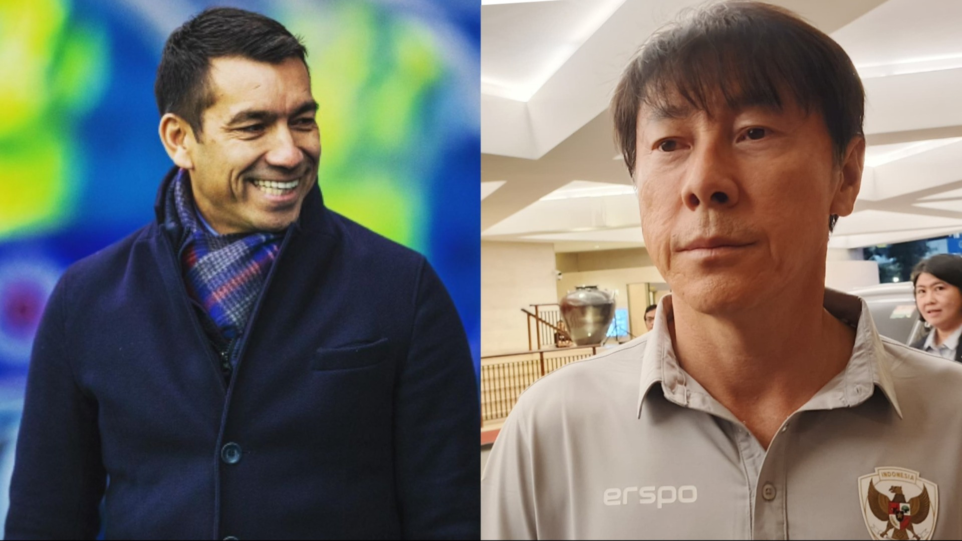 Giovanni van Bronckhorst dan Shin Tae-yong