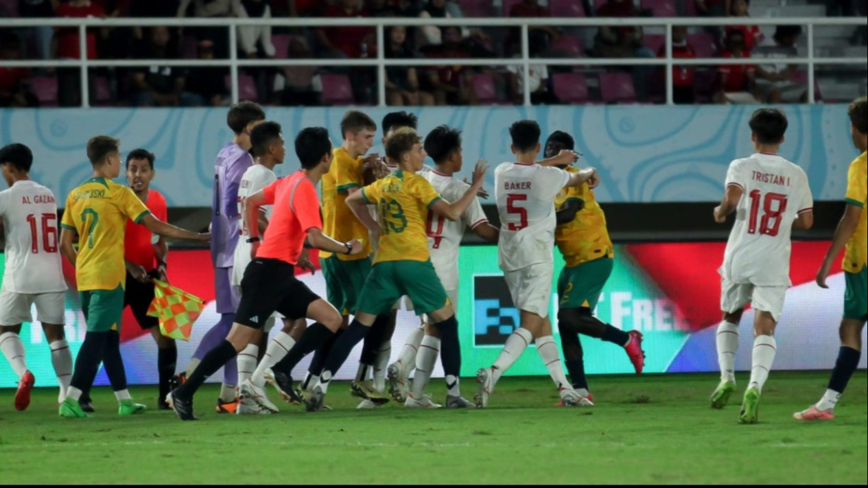 Timnas Indonesia U-17 ketika bersua Australia