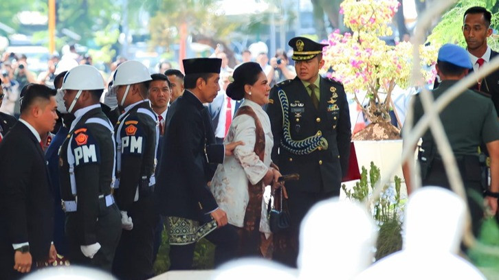 Jokowi di acara pelantikan Presiden-Wakil Presiden Prabowo-Gibran