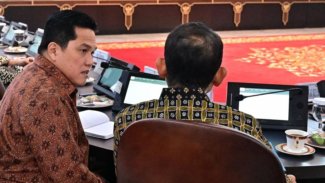 Menteri BUMN Erick Thohir di Sidang Kabinet Paripurna.