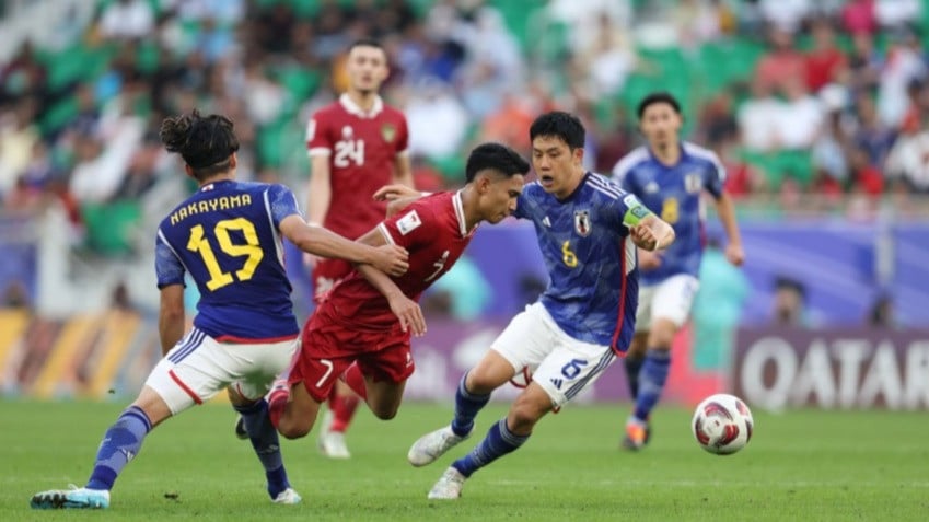 Timnas Indonesia versus Jepang.