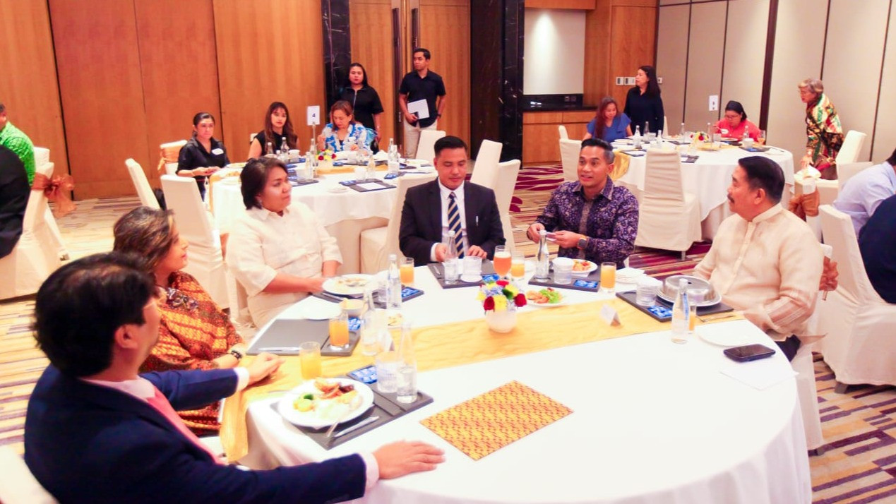 Anindya Bakrie dalam diskusi West Philippine Sea: Impact on ASEAN Trade & Investment, di Westin Jakarta Hotel, Jakarta Selatan, Jumat (25/10/2024).