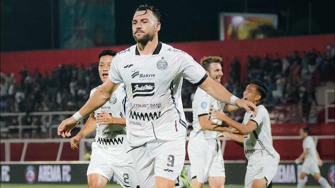 Selebrasi Marko Simic usai Cetak Gol Buat Persija