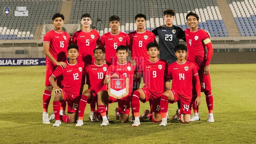 Timnas Indonesia U-17 saat hadapi Australia di Kualifikasi Piala Asia U-17 2025