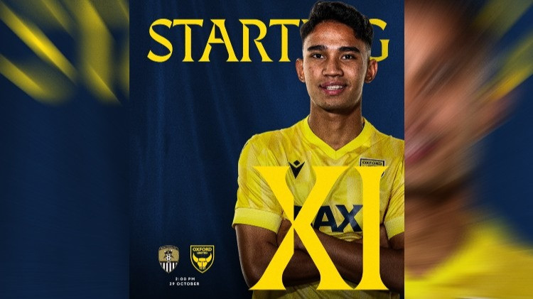 Pemain Timnas Indonesia, Marselino Ferdinan Mausk Starting XI Oxford United