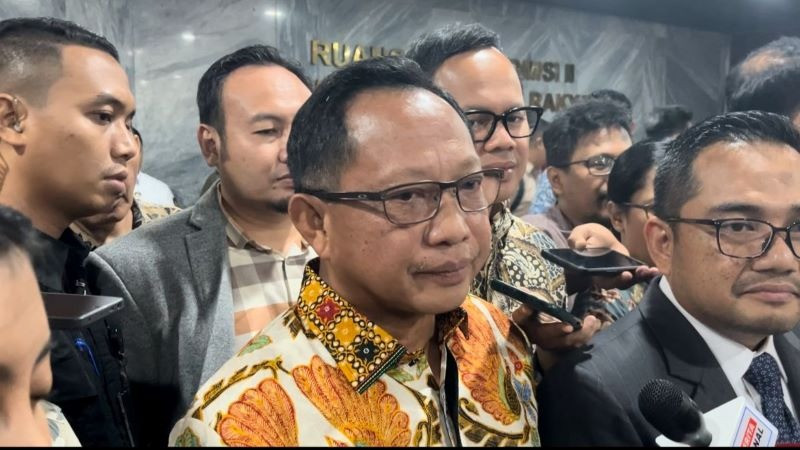 Tito Karnavian di Gedung DPR, Jakarta Pusat, Kamis (31/10/2024).