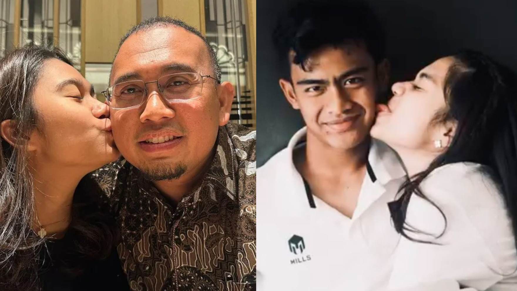 Azizah Salsha bersama ayah kandungnya, Andre Rosiade dan Pratama Arhan