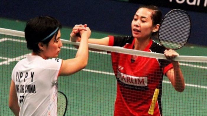 Maria Febe Kusumastuti saat berprofesi atlet Tunggal Putri Badminton Indonesia