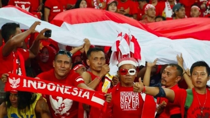 Suporter Timnas Indonesia.