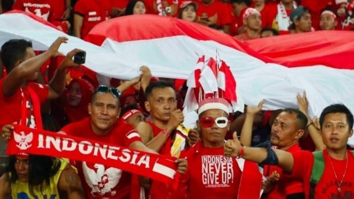 Suporter Timnas Indonesia.