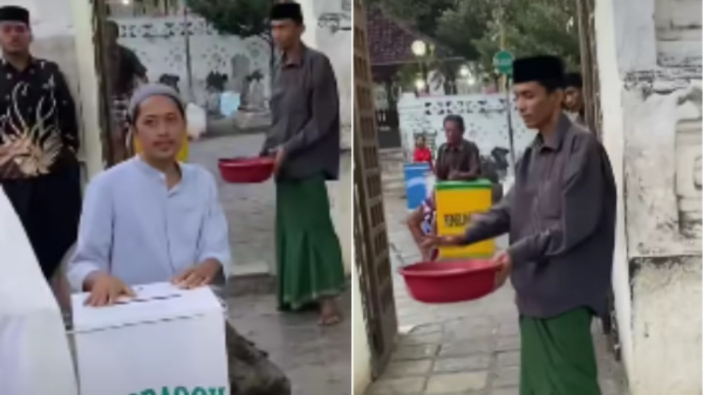 Video viral memperlihatkan aktivitas pungli berkedok sedekah di pintu masuk Makam Sunan Gunung Jati, Cirebon