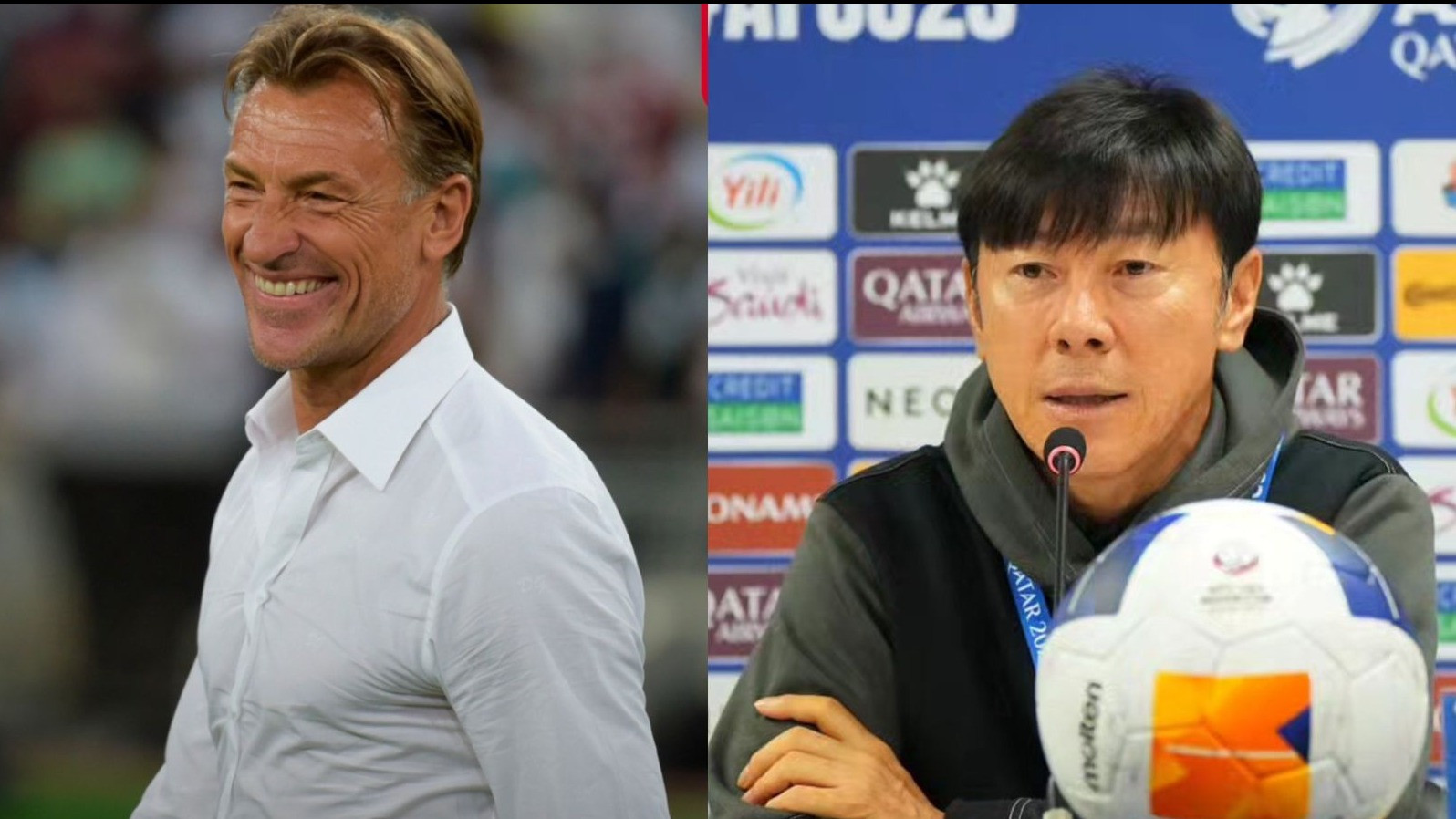 Pelatih Timnas Arab Saudi, Herve Renard dan Pelatih Timnas Indonesia, Shin Tae-yong