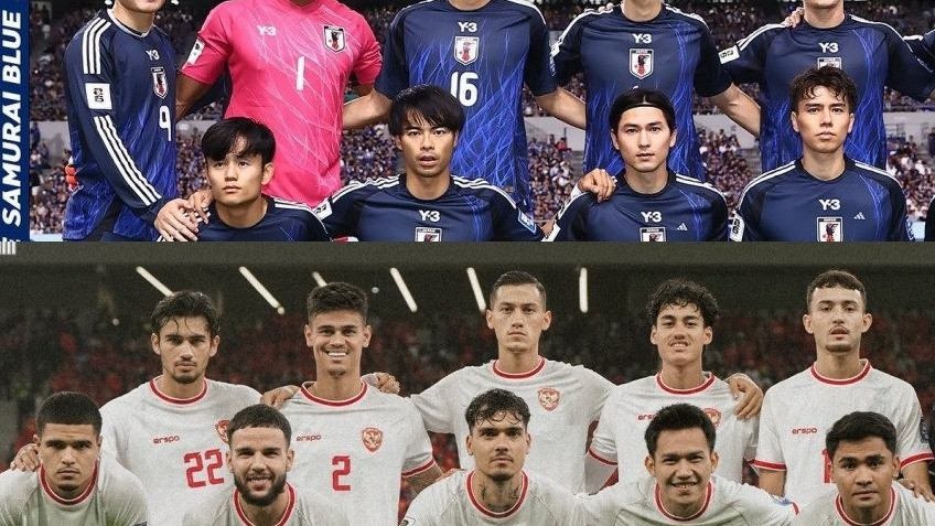 Timnas Jepang dan Timnas Indonesia.