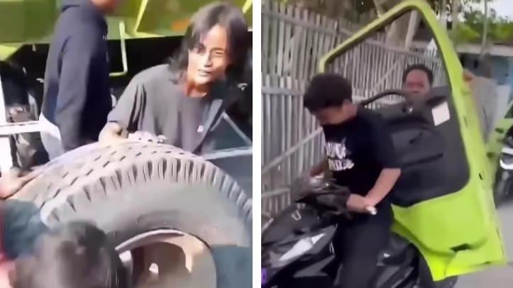 Warga menjarah mobil truk tanah yang tabrak anak di Tangerang