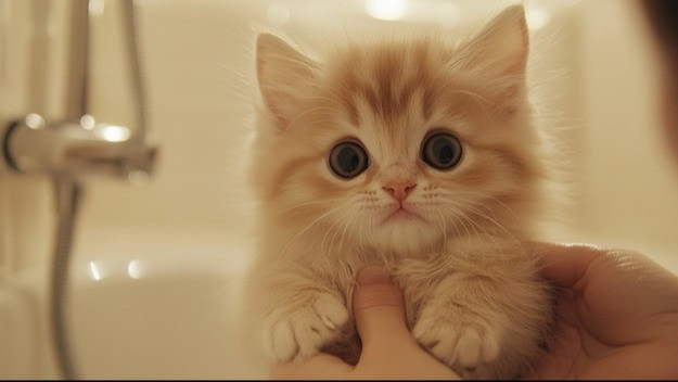 Ilustrasi hewan kucing saat dirawat di rumah